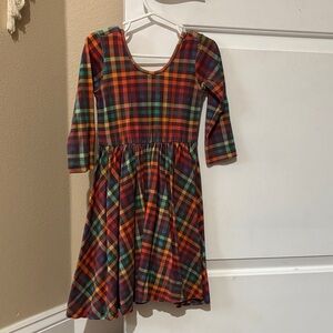 Alice and Ames Girls Plaid Long-Sleeve Twirl Dress - Multicolor